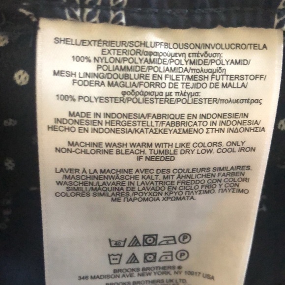 Brooks Brothers Navy Printed Sailor Knot Swim Trunks/Shorts Sz. M Inner Lined - Picture 7 of 7